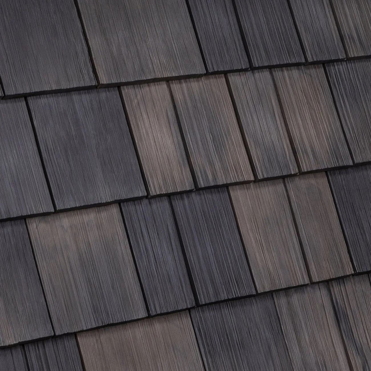 DaVinci Roofscapes Select Shake Black Oak roof shingle swatch